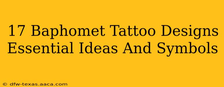 17 Baphomet Tattoo Designs Essential Ideas And Symbols