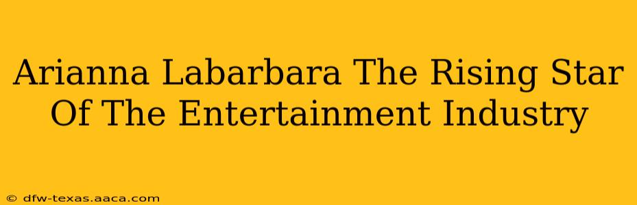 Arianna Labarbara The Rising Star Of The Entertainment Industry