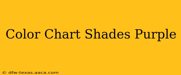 Color Chart Shades Purple