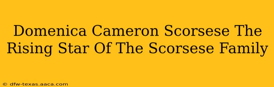 Domenica Cameron Scorsese The Rising Star Of The Scorsese Family