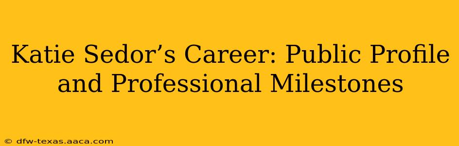 Katie Sedor’s Career: Public Profile and Professional Milestones