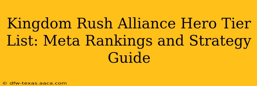 Kingdom Rush Alliance Hero Tier List: Meta Rankings and Strategy Guide