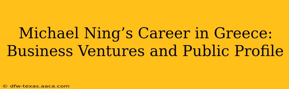 Michael Ning’s Career in Greece: Business Ventures and Public Profile