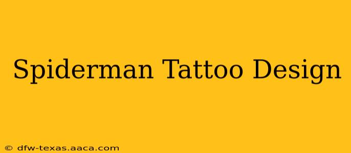Spiderman Tattoo Design