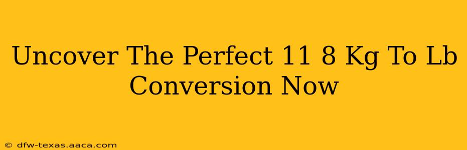 Uncover The Perfect 11 8 Kg To Lb Conversion Now