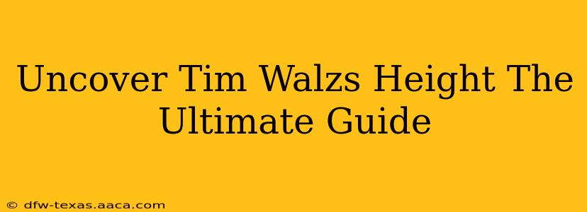 Uncover Tim Walzs Height The Ultimate Guide